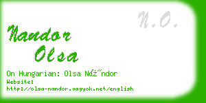 nandor olsa business card